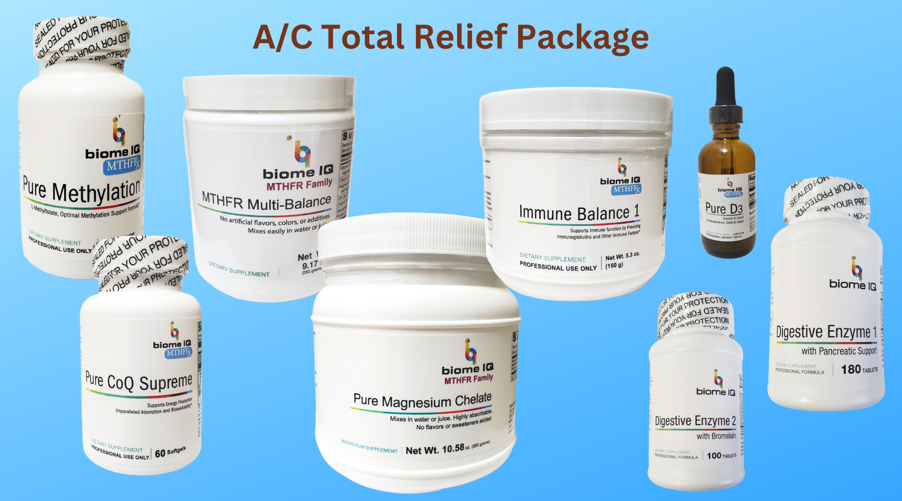 Pacote A/C Total Relief (Multi-Balance, PM, P-COQ-S, IB1, P-D3, DE1, DE2, PM-Chelate) 10% de desconto