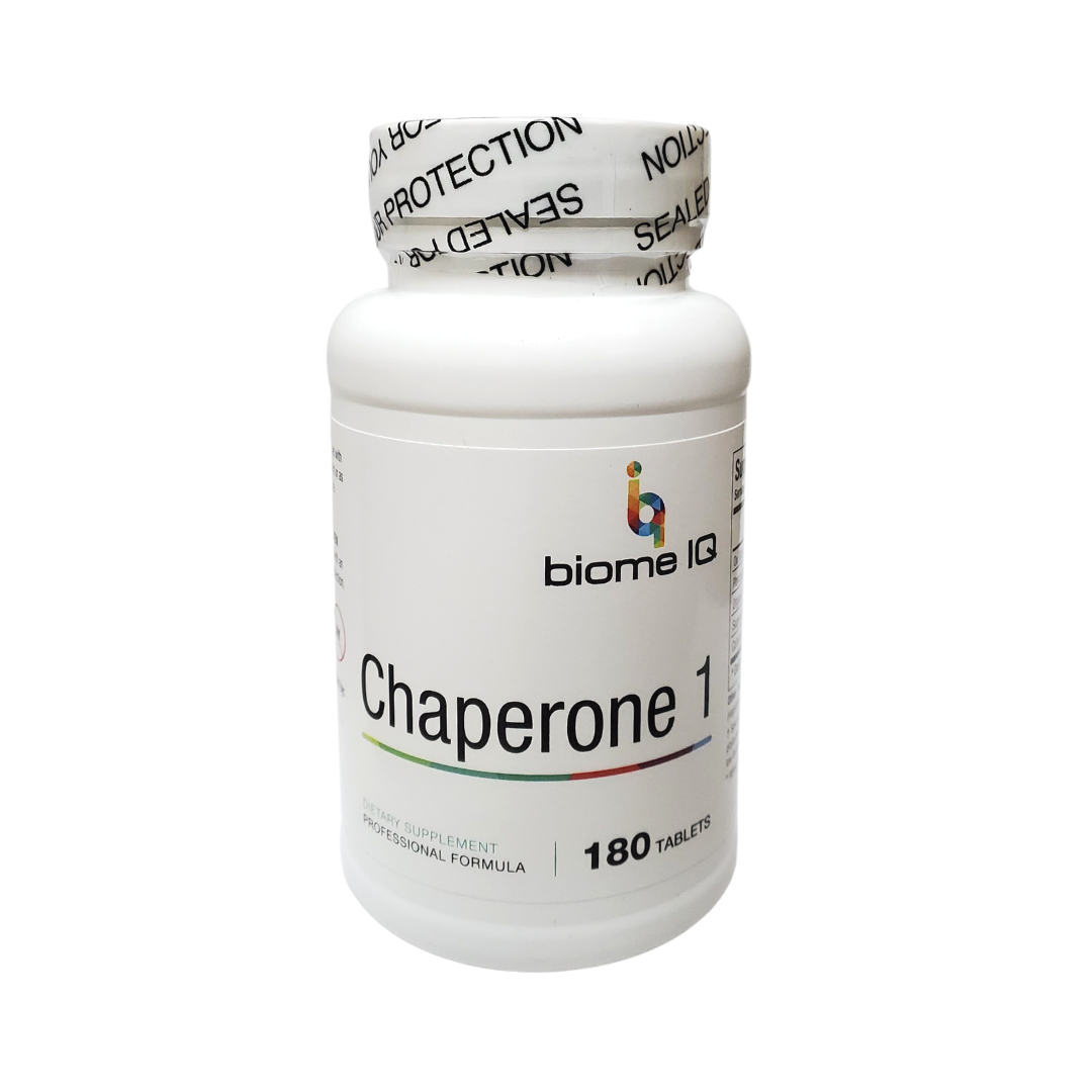 O Chaperone 1 é composto por sais biliares, SOD, e catalase. Isto é utilizado para melhorar a capacidade do butirato de se mover para as células, uma vez que pode funcionar como uma proteína de choque térmico. A SOD liga-se às moléculas de cobre e zinco para quebrar as toxinas. As moléculas de oxigénio carregadas chamadas radicais superóxidos são subprodutos de processos celulares normais, estes radicais livres devem ser quebrados regularmente para evitar danificar as células, neste caso, os neurónios motores.