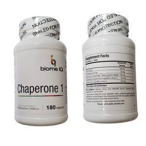 O Chaperone 1 é composto por sais biliares, SOD, e catalase. Isto é utilizado para melhorar a capacidade do butirato de se mover para as células, uma vez que pode funcionar como uma proteína de choque térmico. A SOD liga-se às moléculas de cobre e zinco para quebrar as toxinas. As moléculas de oxigénio carregadas chamadas radicais superóxidos são subprodutos de processos celulares normais, estes radicais livres devem ser quebrados regularmente para evitar danificar as células, neste caso, os neurónios motores.